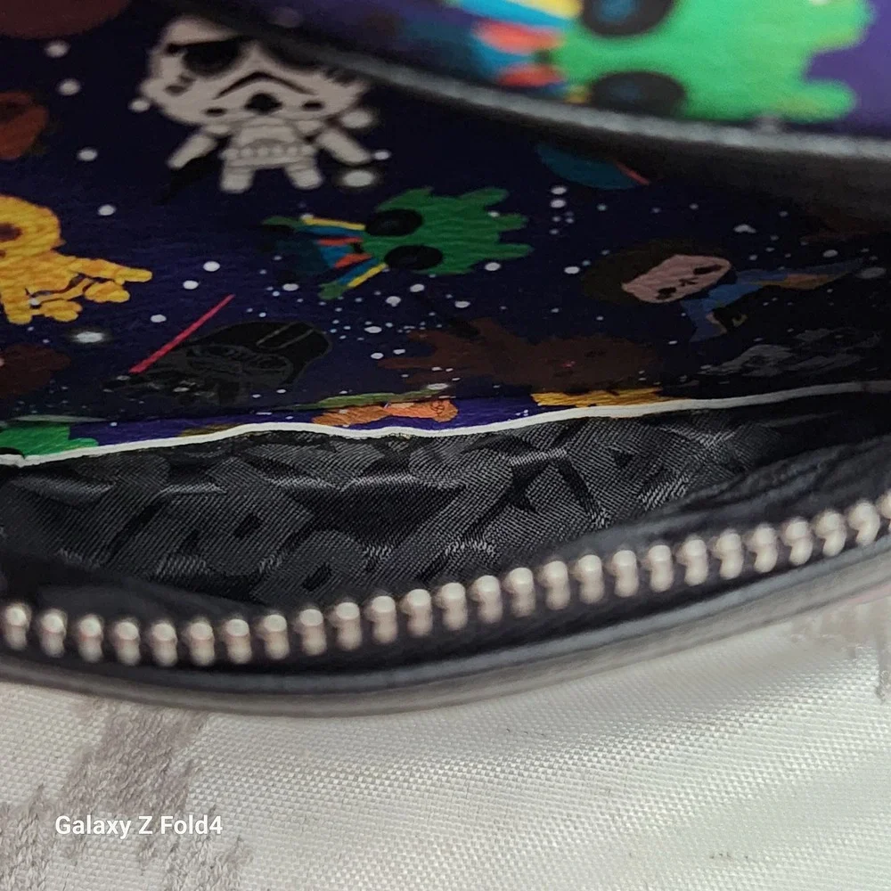 Loungefly Star Wars‎ Chibi Galaxy Purple Mini Backpack Vegan Leather Disney Bag